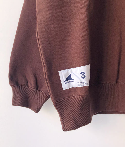 DESCENDANT/OTL CREW NECK V GAZETTE (BROWN)