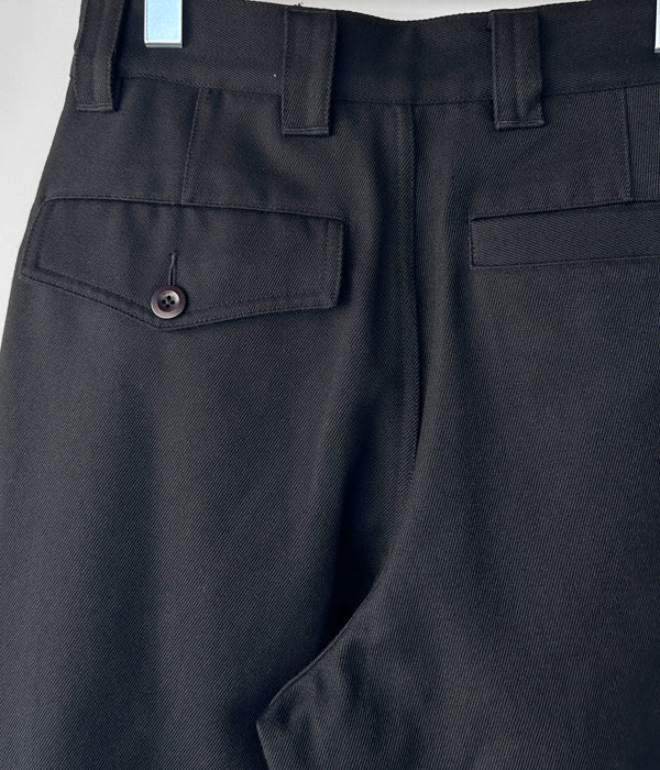 パンツ MHL. COTTON WOOL DRILL MHL./LIGHT COTTON WOOL DRILL PANTS WOMENS (BLACK)