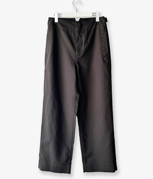 MHL./JAPANESE DENSE COTTON PANTS WOMENS (DARK BROWN)