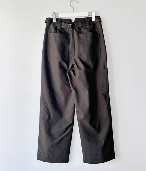 MHL./JAPANESE DENSE COTTON PANTS WOMENS (DARK BROWN)