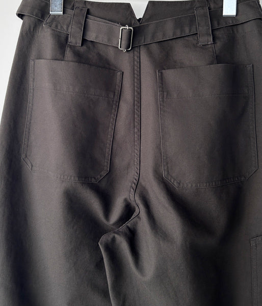 MHL./JAPANESE DENSE COTTON PANTS WOMENS (DARK BROWN)