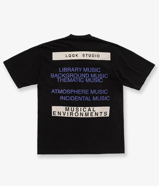 LQQK Studio/MUSICAL ENVIRONMENTS S/S TEE (BLACK)