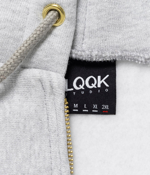 LQQK Studio/SIGNATURE FLEECE ZIP HOODIE (ASH HEATHER)