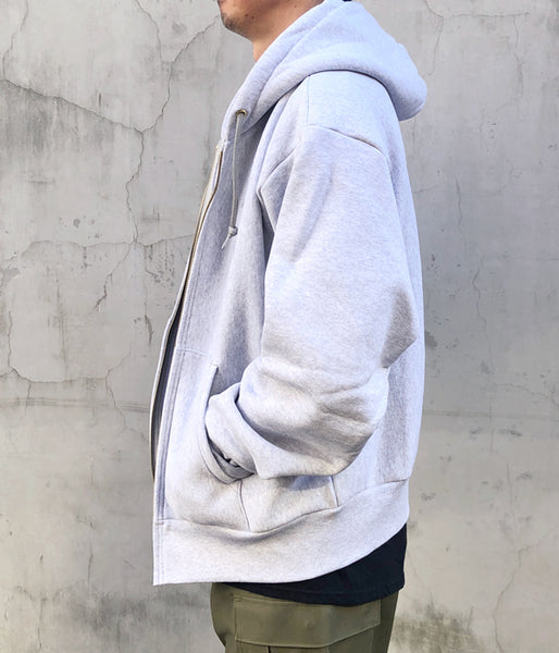 LQQK Studio/SIGNATURE FLEECE ZIP HOODIE (ASH HEATHER)