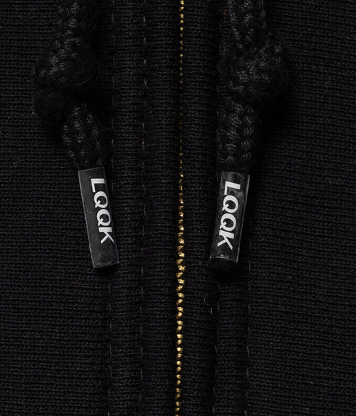 LQQK Studio/SIGNATURE FLEECE ZIP HOODIE (BLACK)