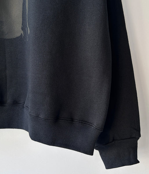 DIGAWEL/Print sweatshirt (ready-made)① Fruit of the loom (BLACK)