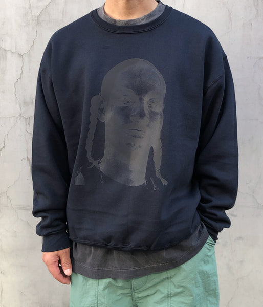 DIGAWEL/Print sweatshirt (ready-made)① Fruit of the loom (BLACK)