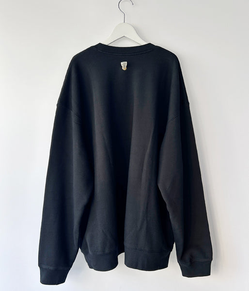 DIGAWEL/Print sweatshirt (ready-made)② Made Blanks (BLACK)