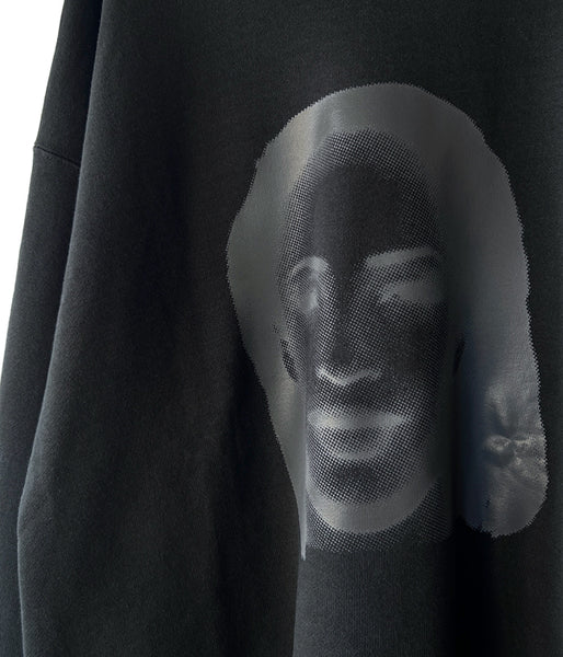 DIGAWEL/Print sweatshirt (ready-made)② Made Blanks (BLACK)