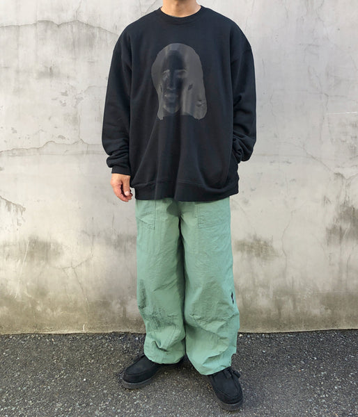 DIGAWEL/Print sweatshirt (ready-made)② Made Blanks (BLACK)