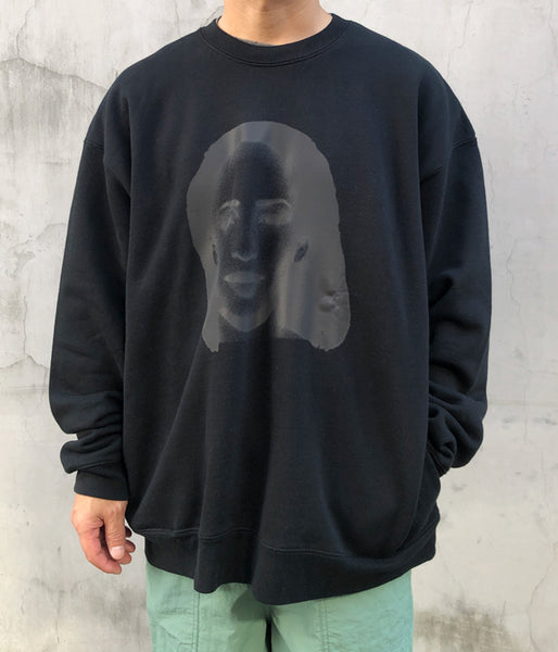 DIGAWEL/Print sweatshirt (ready-made)② Made Blanks (BLACK)