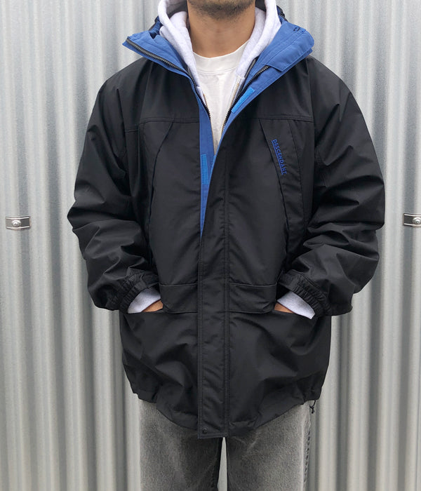 ジャケット・アウター descendant MONTAGNE NYLON JACKET 3LAYER DESCENDANT/MONTAGNE NYLON JACKET 3LAYER (BLACK)