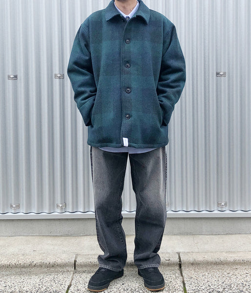 DESCENDANT/CLAIRTON PLAID JACKET (GREEN)