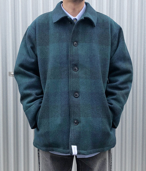 DESCENDANT/CLAIRTON PLAID JACKET (GREEN)