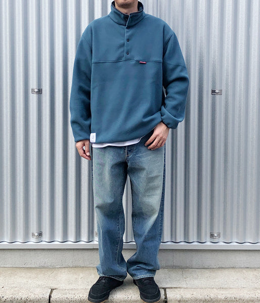 DESCENDANT/HUMMING FLEECE PULLOVER (TEAL)