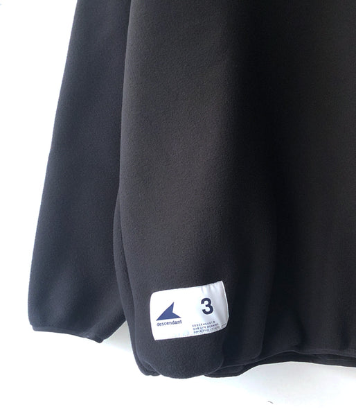 DESCENDANT/HUMMING FLEECE PULLOVER (BLACK)