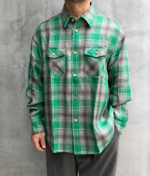 visvim/LUMBER CHECK L/S (GREEN)