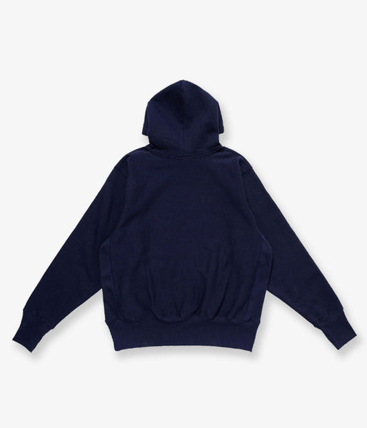 LQQK Studio/SIGNATURE SNAP FLEECE HOODIE (NAVY)