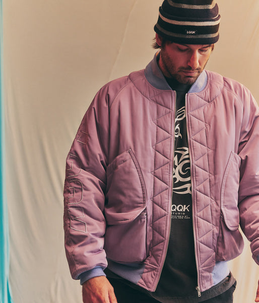 LQQK Studio/LINER JACKET (PINK GREY)