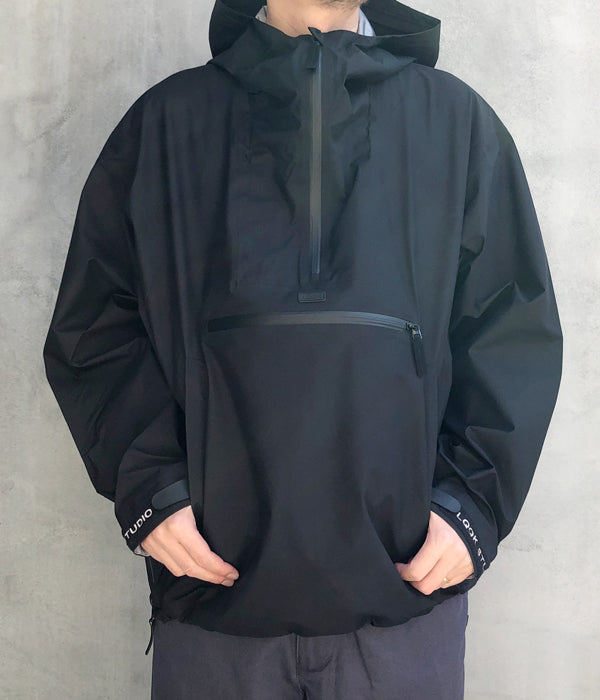 LQQK Studio/NYLON PULLOVER JACKET (BLACK)
