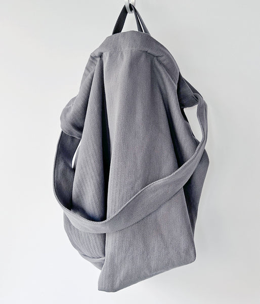 ERA./HOMMA HERRINGBONE BIG SHOULDER BAG (GRAY)