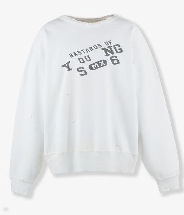 SAINT MICHAEL/BJ_CREW NECK SWEAT/YOUNG/WHT