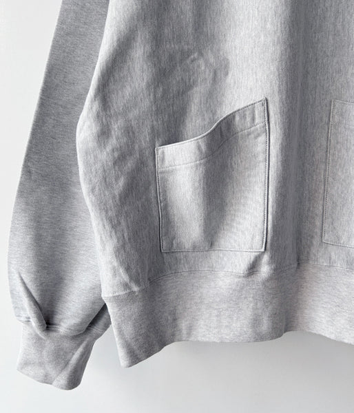 blurhms ROOTSTOCK/THIN-SWEAT SEPARATE-POCKET HOODIE P/O (HEATHER WHITE)