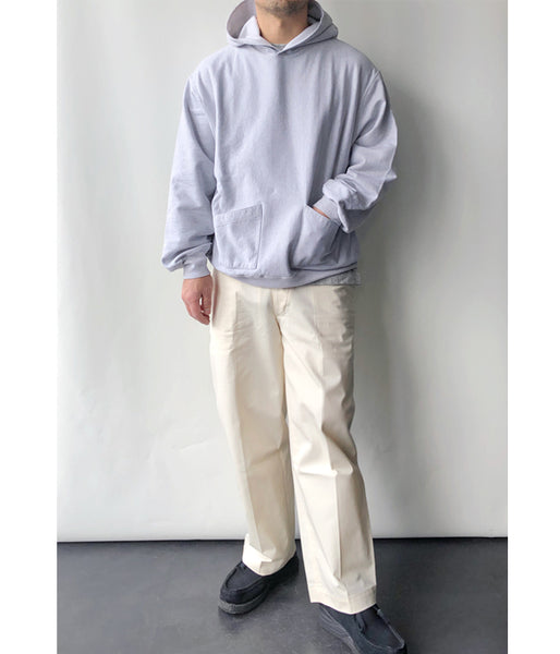 blurhms ROOTSTOCK/THIN-SWEAT SEPARATE-POCKET HOODIE P/O (HEATHER WHITE)