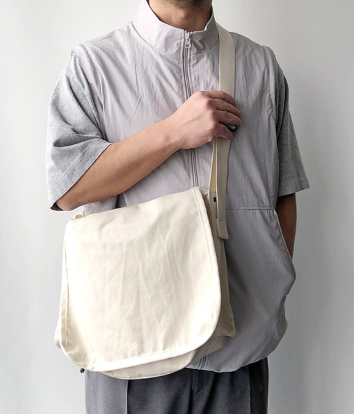 MHL./WASHED COTTON DRILL SHOULDER BAG