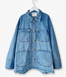 DIGAWEL/JEAN BARN COAT (Fade-blue)