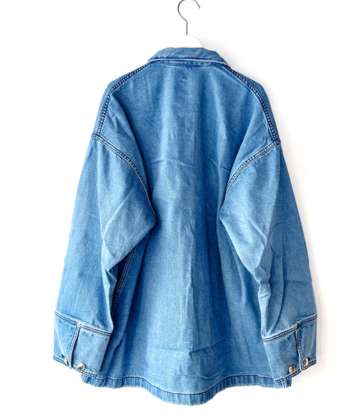 DIGAWEL/JEAN BARN COAT (Fade-blue)