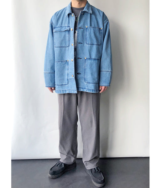 DIGAWEL/JEAN BARN COAT (Fade-blue)