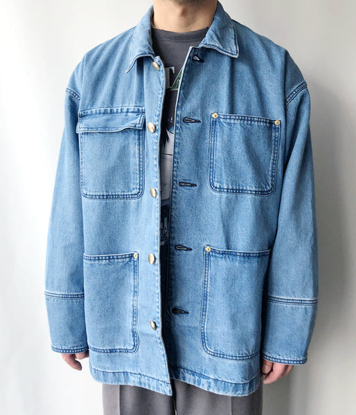 DIGAWEL/JEAN BARN COAT (Fade-blue)