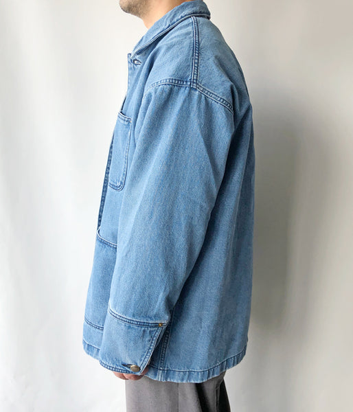 DIGAWEL/JEAN BARN COAT (Fade-blue)