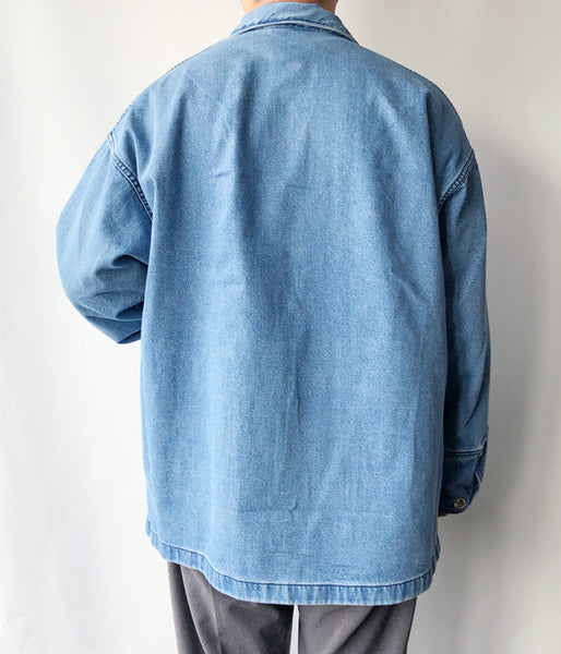 DIGAWEL/JEAN BARN COAT (Fade-blue)