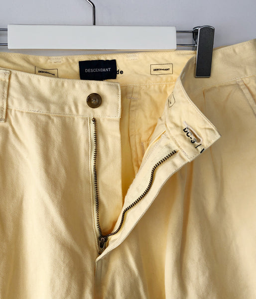 DESCENDANT/DC-3 TWILL TROUSERS (YELLOW)