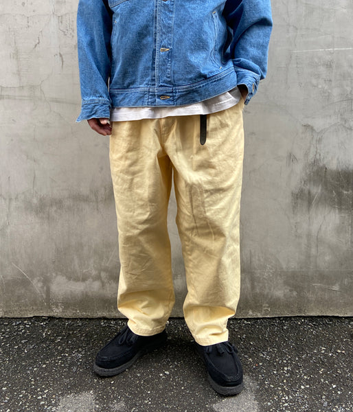 DESCENDANT/DC-3 TWILL TROUSERS (YELLOW)