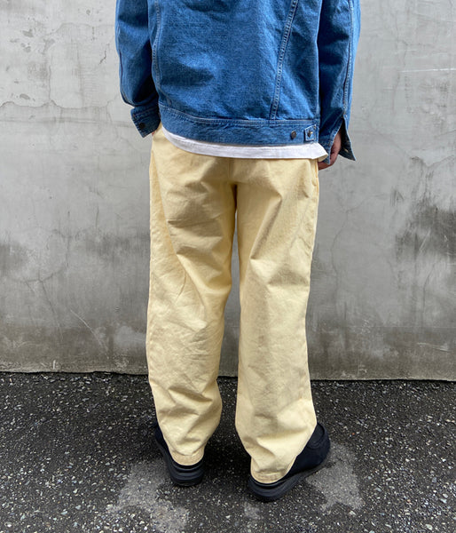 DESCENDANT/DC-3 TWILL TROUSERS (YELLOW)