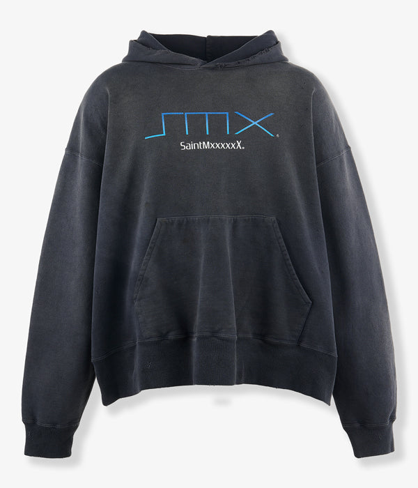 SAINT MICHAEL/HOODIE/SMX/BLACK