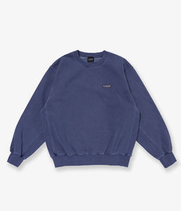 LQQK Studio/WASHED FLEECE CREWNECK (WASHED NAVY)