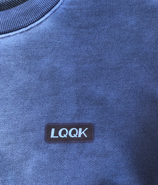 LQQK Studio/WASHED FLEECE CREWNECK (WASHED NAVY)