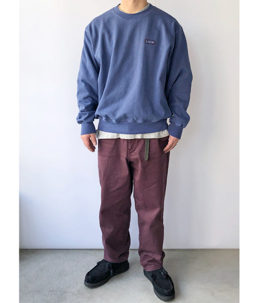 LQQK Studio/WASHED FLEECE CREWNECK (WASHED NAVY)