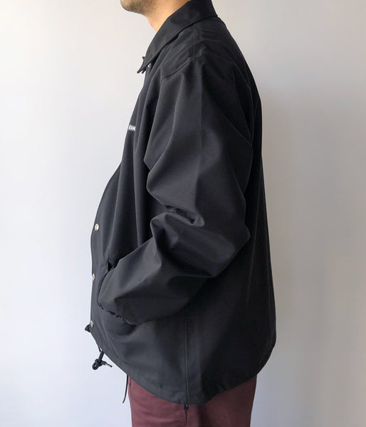 LQQK Studio/NYLON LOOSE COACH JACKET (BLACK)