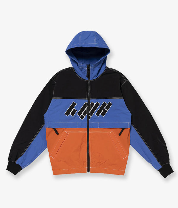 LQQK Studio/MOTORCYCLE JACKET (BLACK BLUE ORANGE)