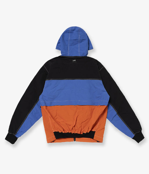 LQQK Studio/MOTORCYCLE JACKET (BLACK BLUE ORANGE)