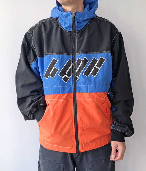 LQQK Studio/MOTORCYCLE JACKET (BLACK BLUE ORANGE)