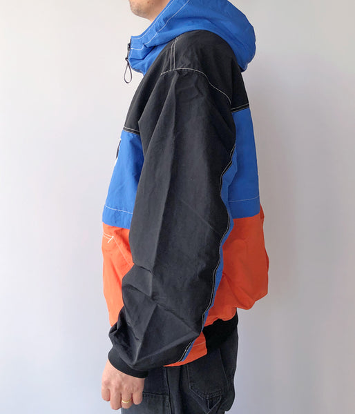 LQQK Studio/MOTORCYCLE JACKET (BLACK BLUE ORANGE)