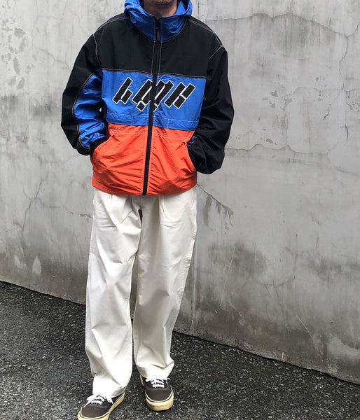 LQQK Studio/MOTORCYCLE JACKET (BLACK BLUE ORANGE)