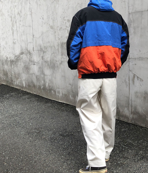 LQQK Studio/MOTORCYCLE JACKET (BLACK BLUE ORANGE)