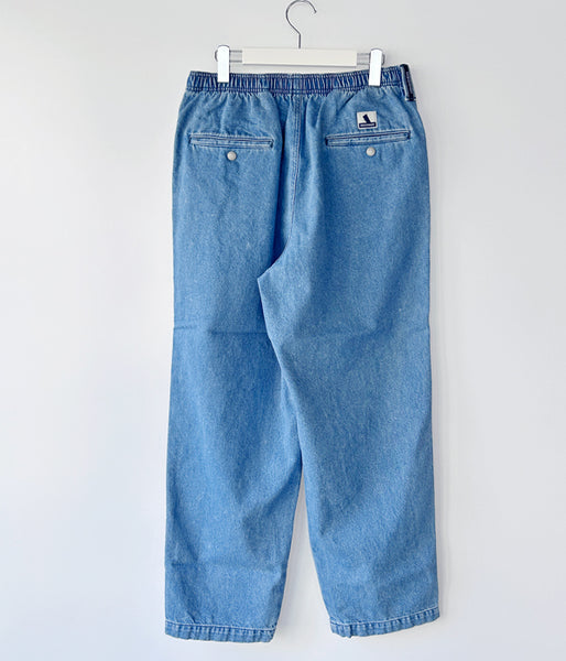 DESCENDANT/SHORE DENIM BEACH TROUSERS (INDIGO)